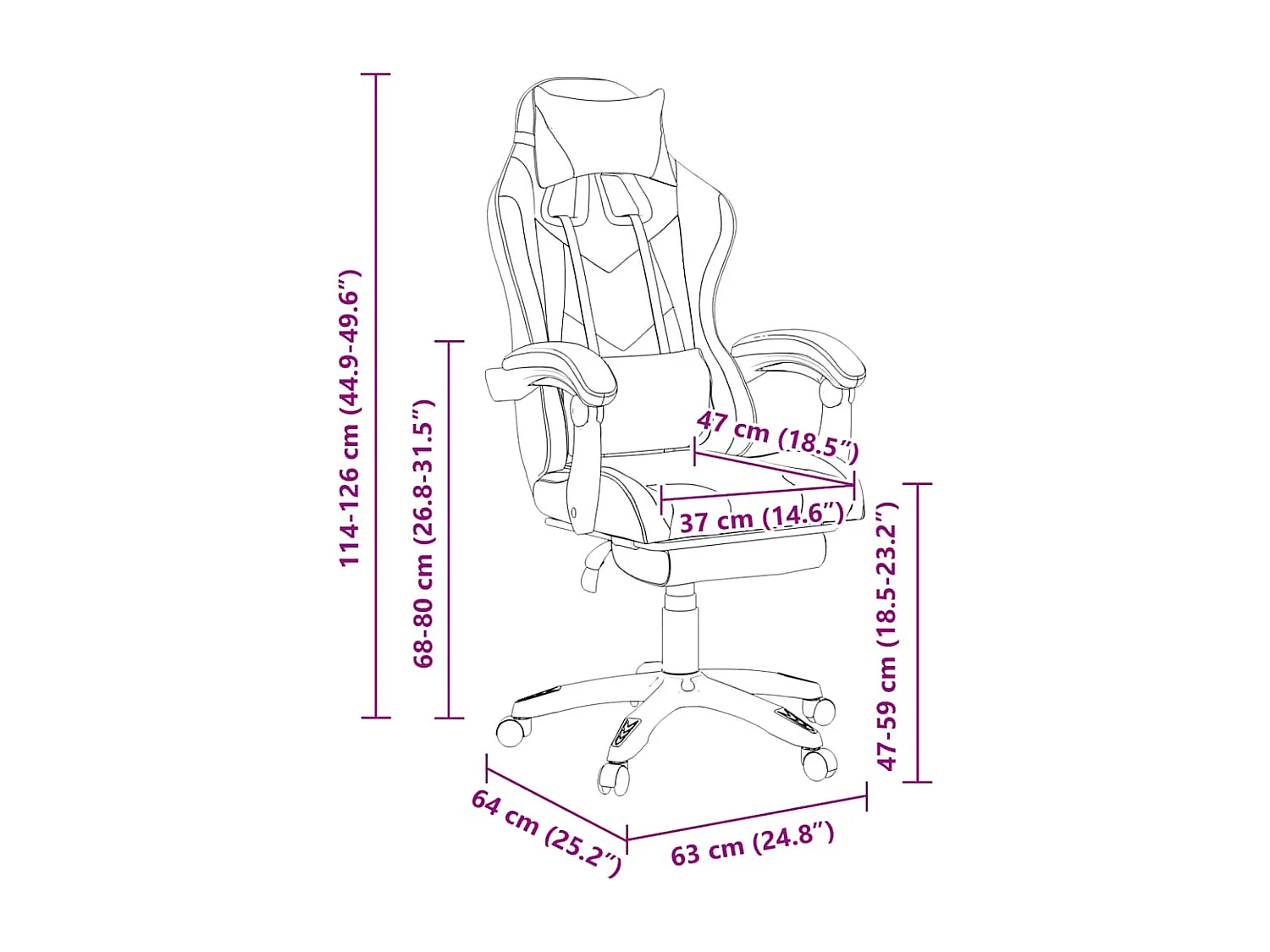 Fauteuil de jeux vidéo Noir et camouflage Similicuir