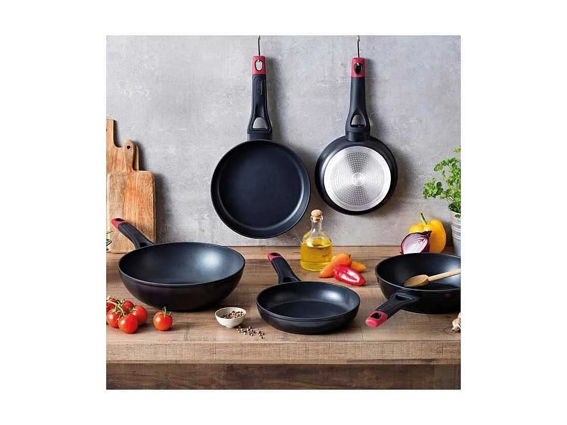 Poele - PYREX - 1455016 - En aluminium forgé - Antiadhésif - 22 cm - Sans PFAS