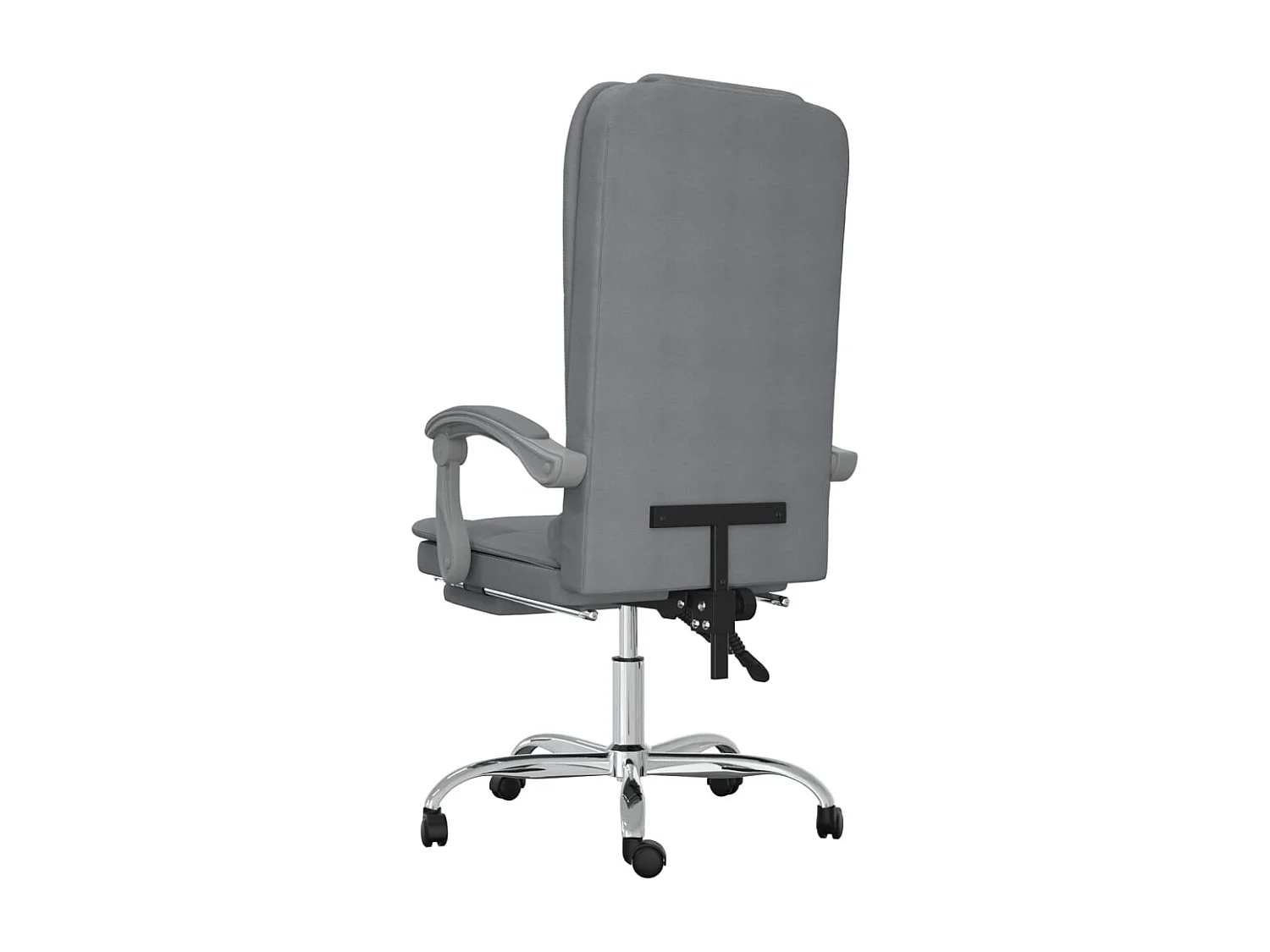 Fauteuil de massage inclinable de bureau Gris clair Tissu