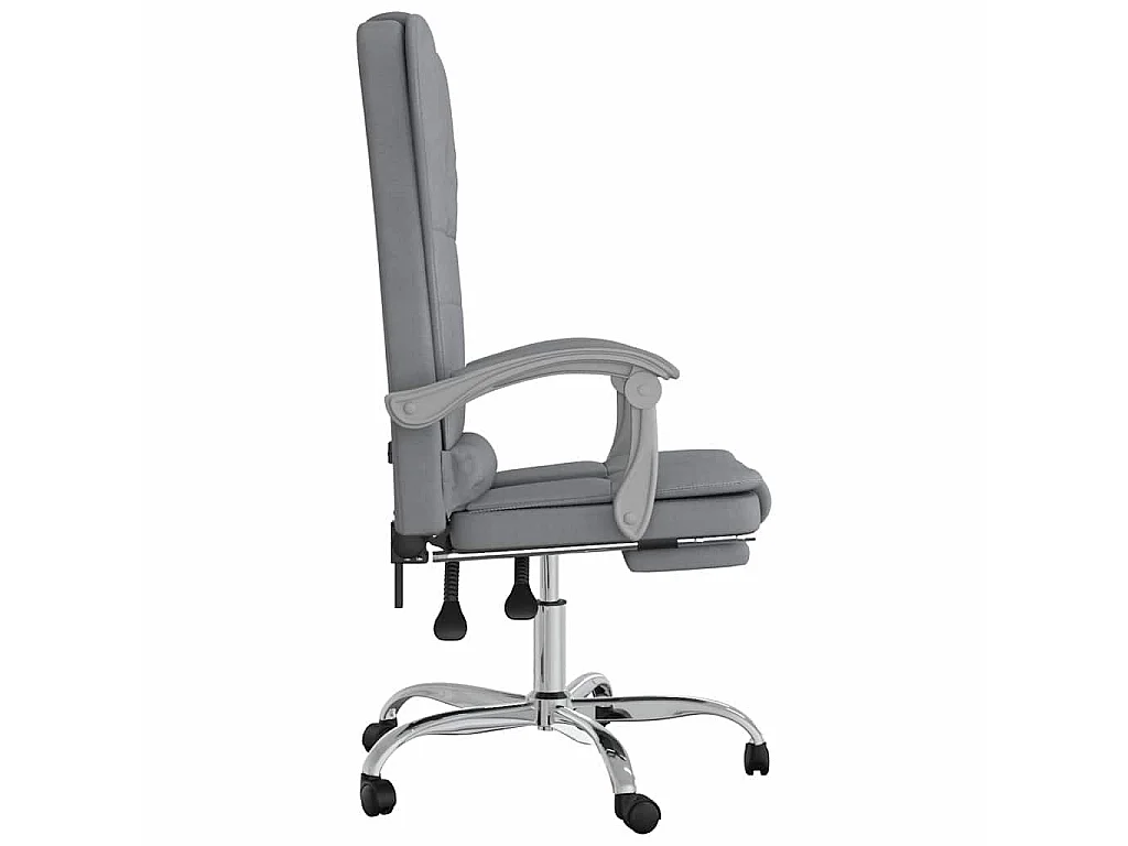 Fauteuil de massage inclinable de bureau Gris clair Tissu