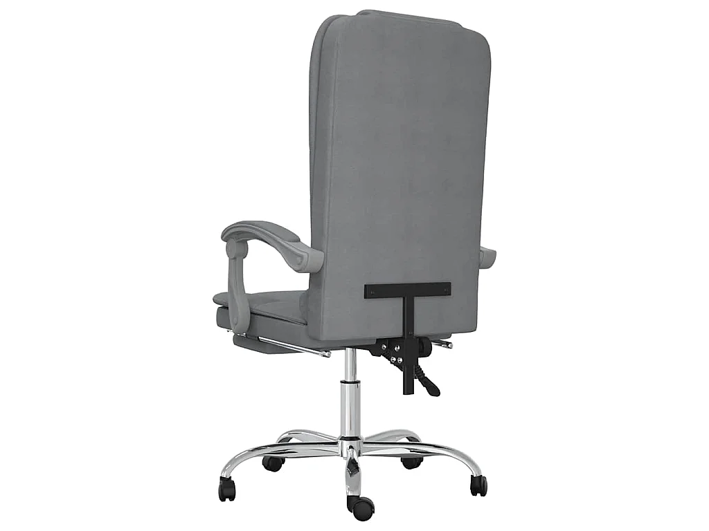 Fauteuil de massage inclinable de bureau Gris clair Tissu