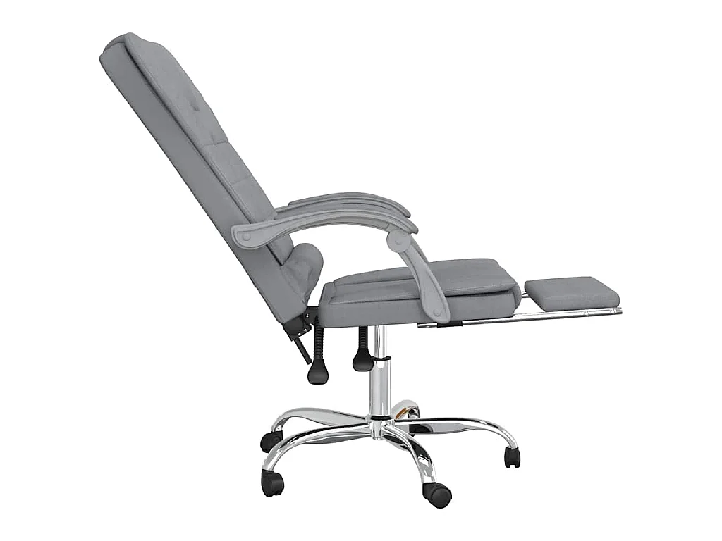 Fauteuil de massage inclinable de bureau Gris clair Tissu