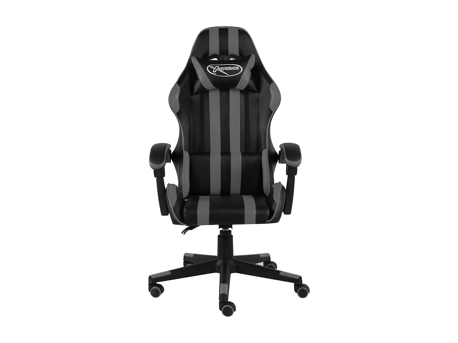 Fauteuil de jeux vidéo Noir et gris Similicuir