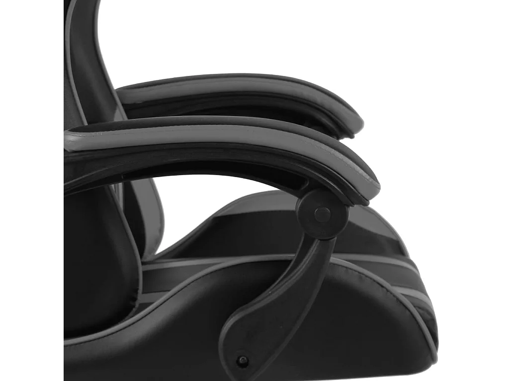 Fauteuil de jeux vidéo Noir et gris Similicuir
