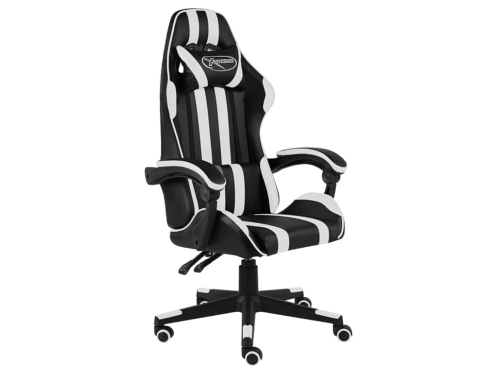 Sedia da Gaming Nero e Bianco in Similpelle