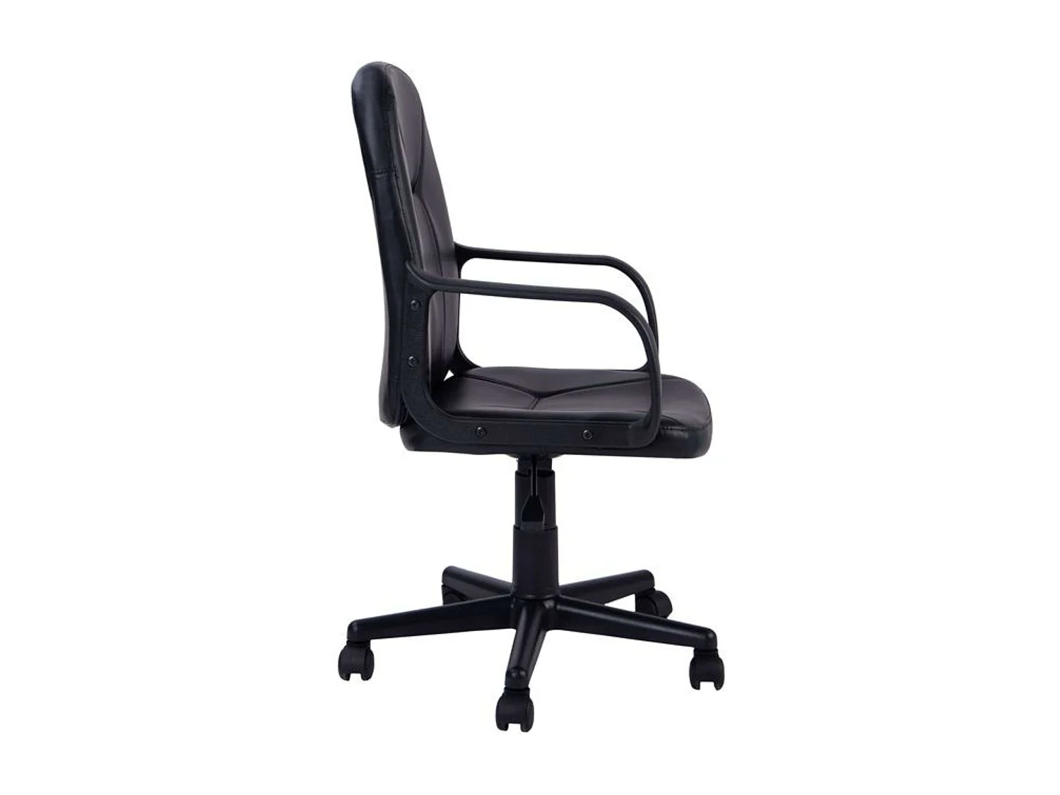 Silla Oficina Gris Antracita con Ruedas, Regulable y Reposabrazos, 57x103x46 cm