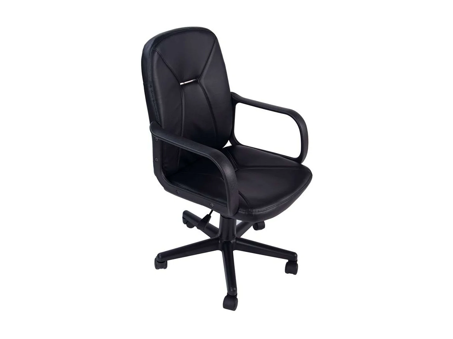 Silla Oficina Gris Antracita con Ruedas, Regulable y Reposabrazos, 57x103x46 cm