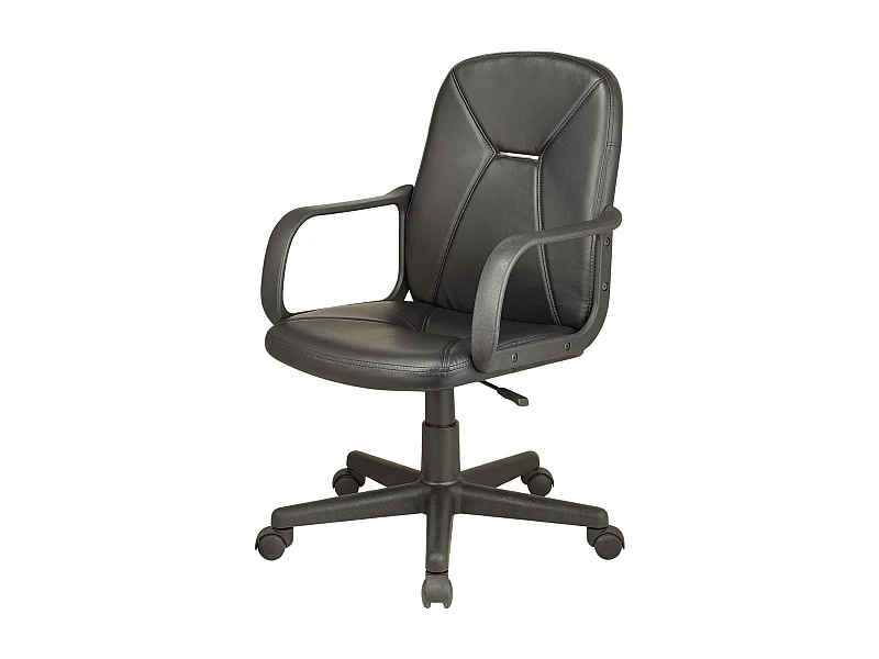 Silla Oficina Gris Antracita con Ruedas, Regulable y Reposabrazos, 57x103x46 cm