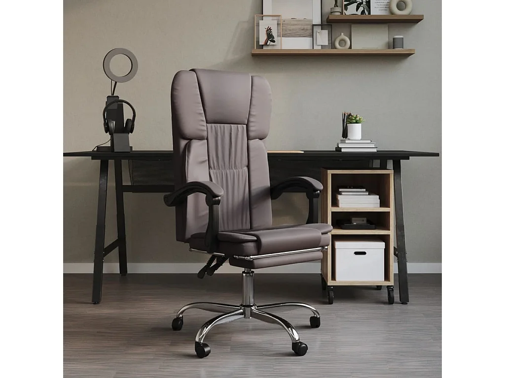 Fauteuil inclinable de bureau Gris Similicuir