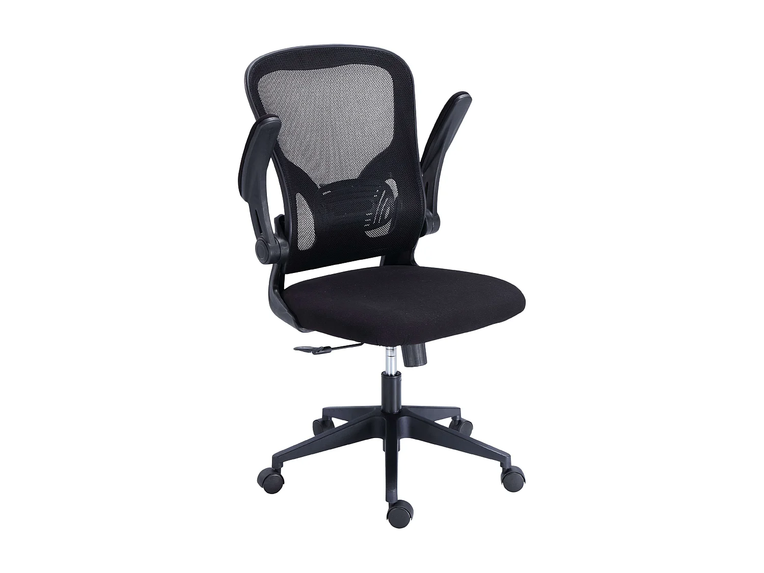 Silla Oficina Lexi Negro Giratoria, Regulable, Reposabrazos, 66x108x64 cm