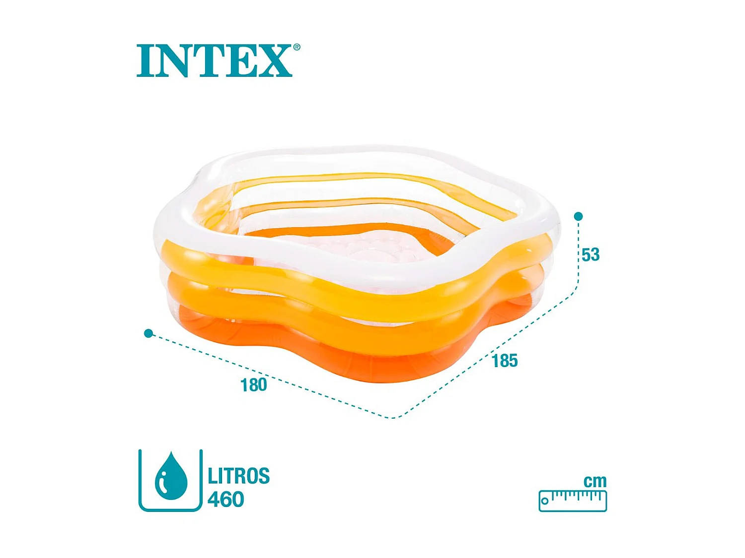 Piscine enfant forme étoile orange Intex