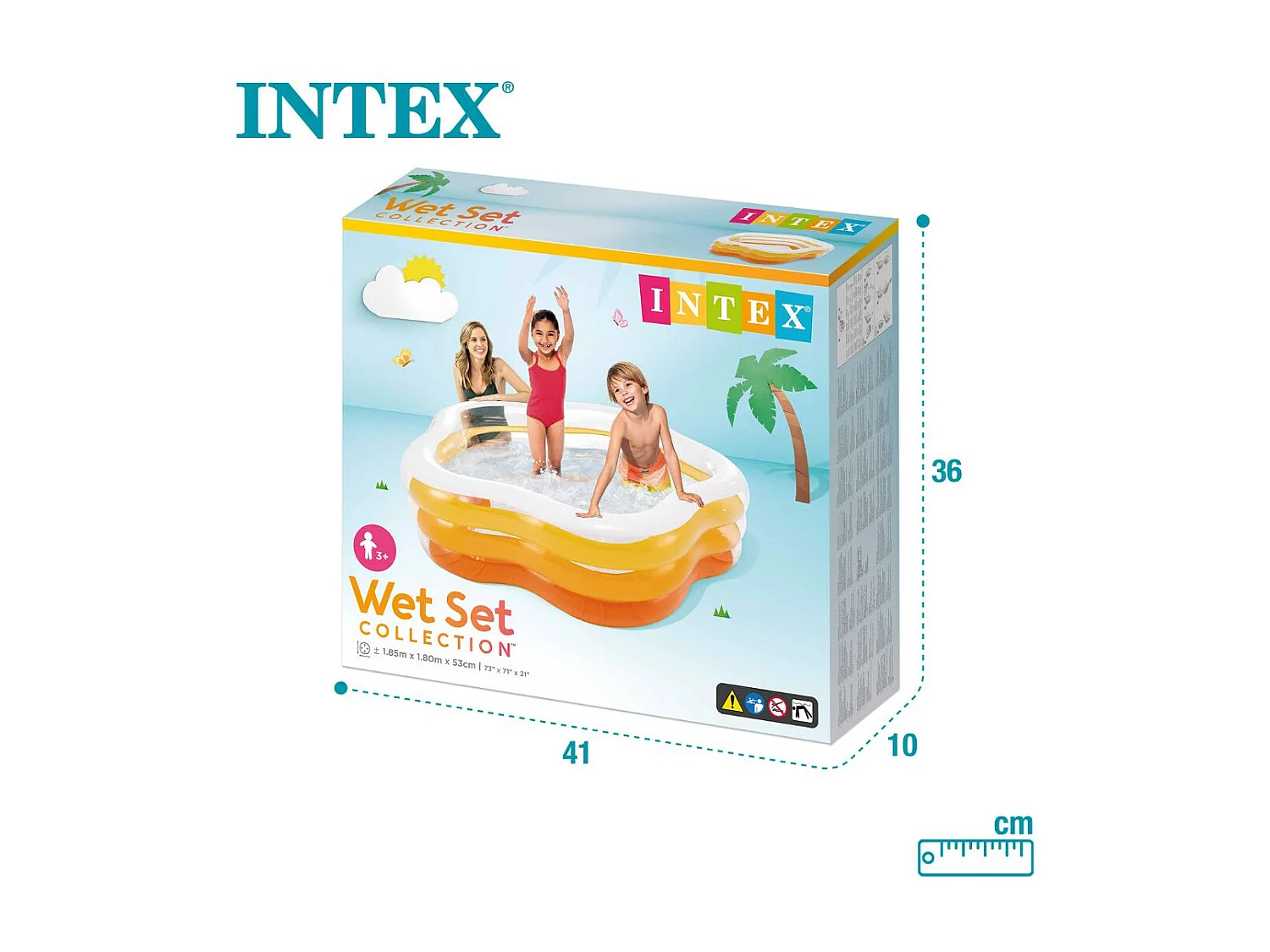 Piscine enfant forme étoile orange Intex