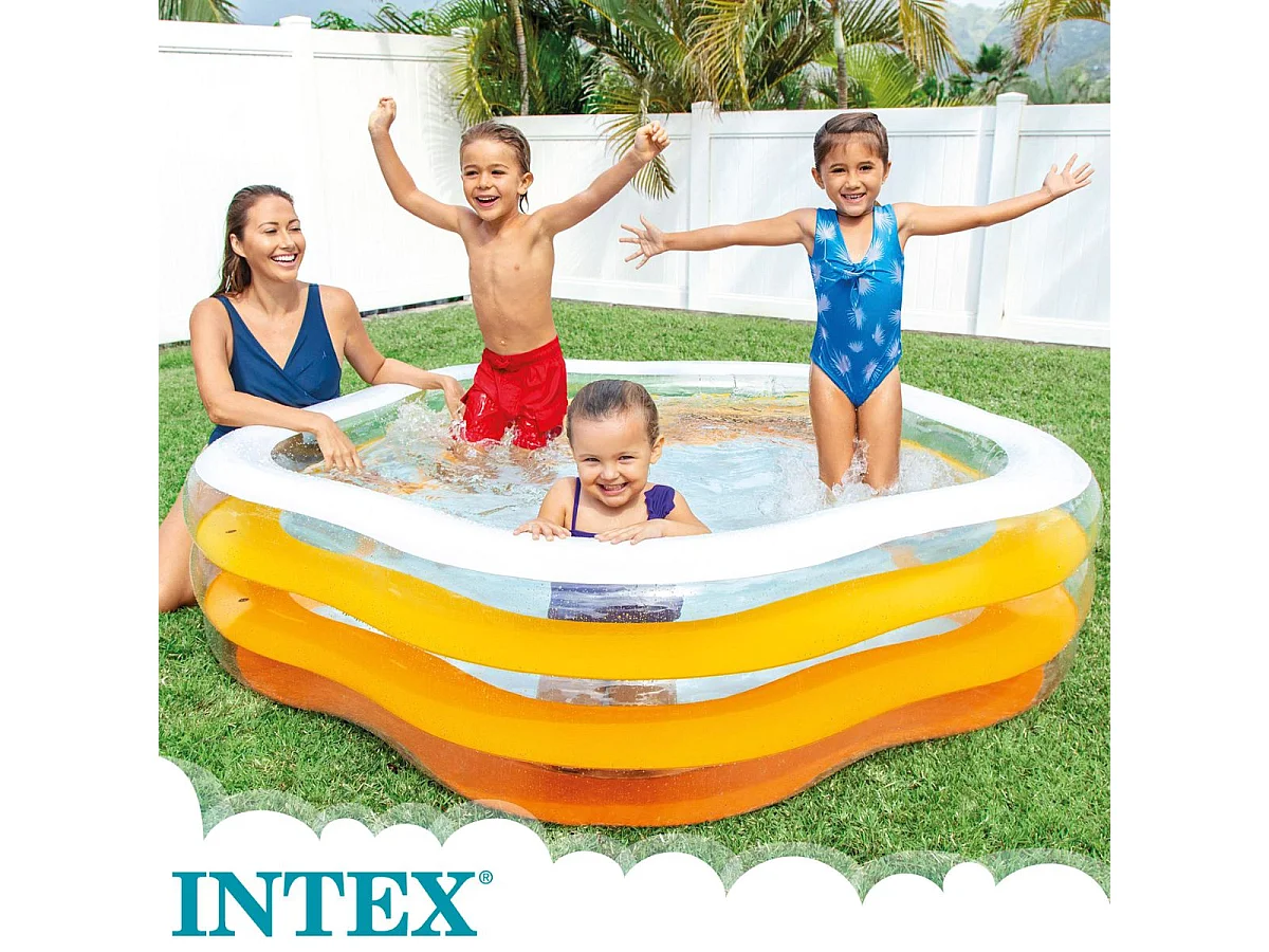 Piscina hinchable infantil Intex Estrella 460L naranja 53x185x180 cm