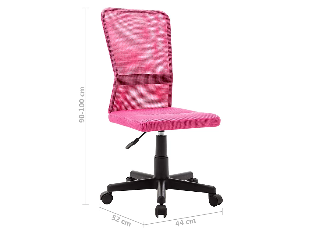 Silla de oficina de tela de malla rosa 44x52x100 cm