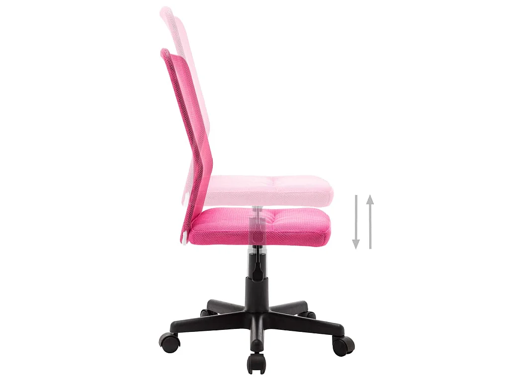 Silla de oficina de tela de malla rosa 44x52x100 cm