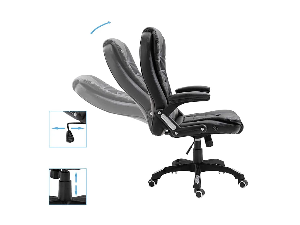Chaise de bureau Noir Similicuir