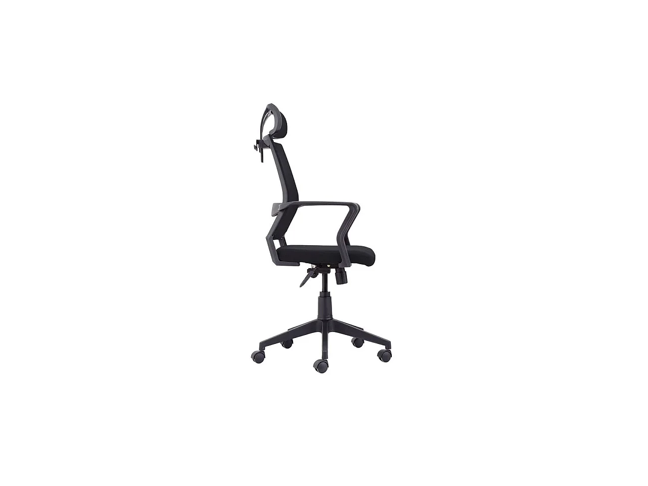 Silla de oficina con respaldo transpirable en negro 117-127x64 cm Winner Negro