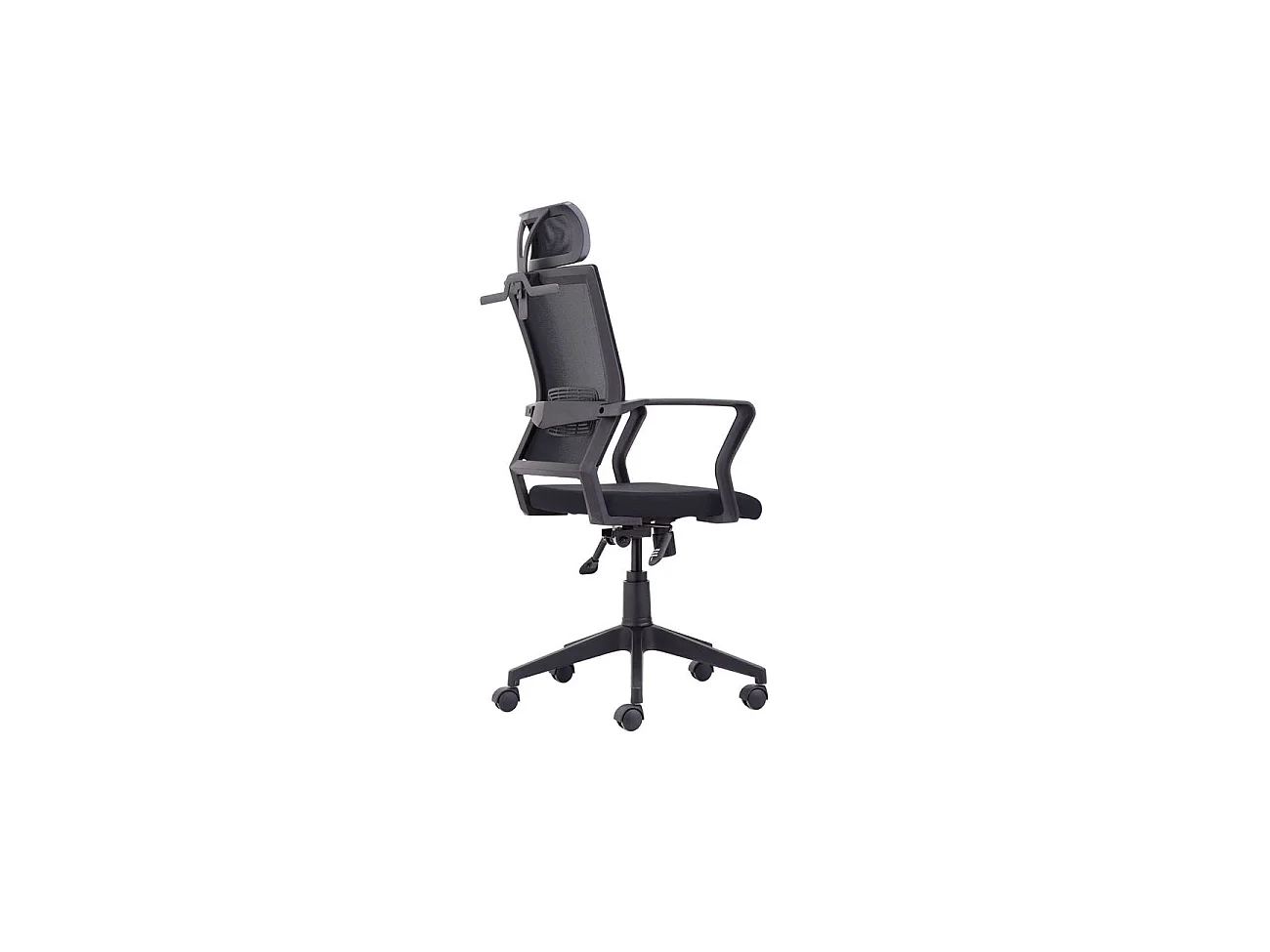 Silla de oficina con respaldo transpirable en negro 117-127x64 cm Winner Negro