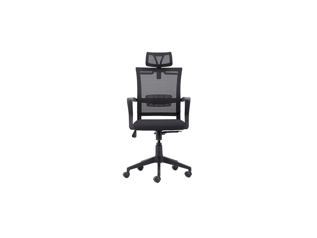 Silla de oficina con respaldo transpirable en negro 117-127x64 cm Winner Negro