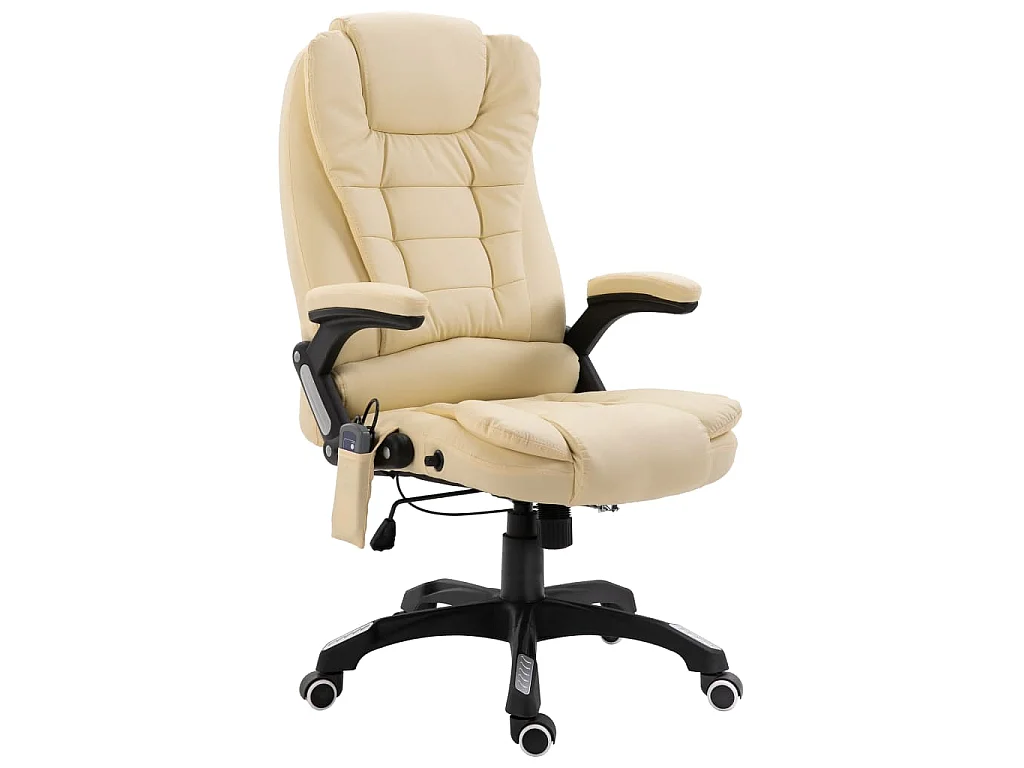Chaise de bureau de massage Crème Similicuir