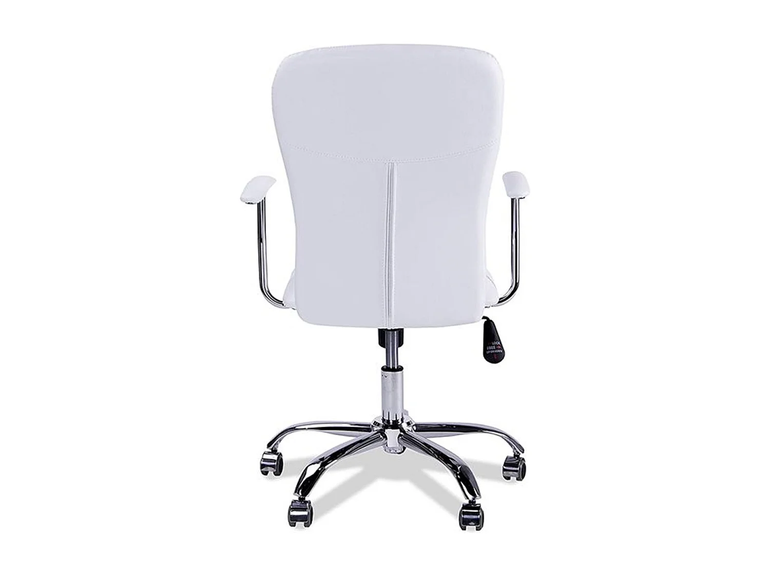 Silla oficina escritorio blanca polipiel