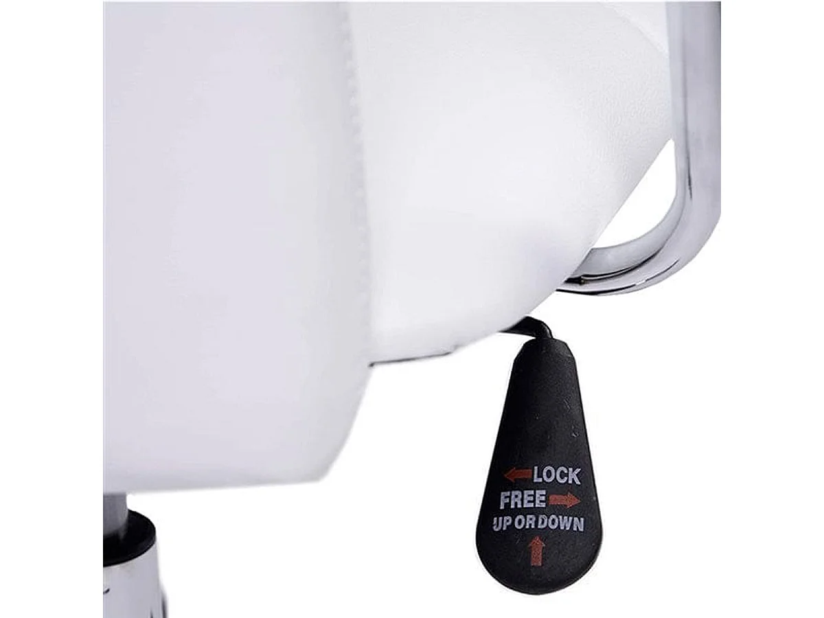 Silla oficina escritorio blanca polipiel