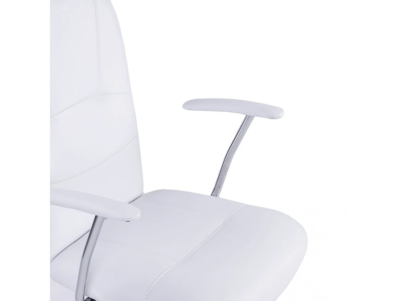 Silla oficina escritorio blanca polipiel