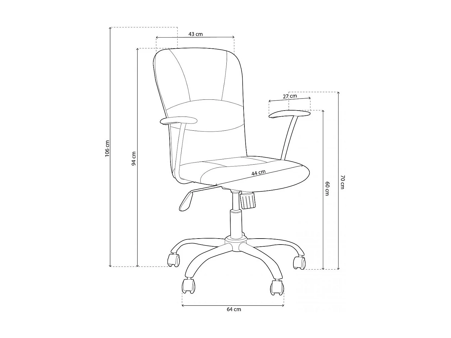 Silla oficina escritorio blanca polipiel