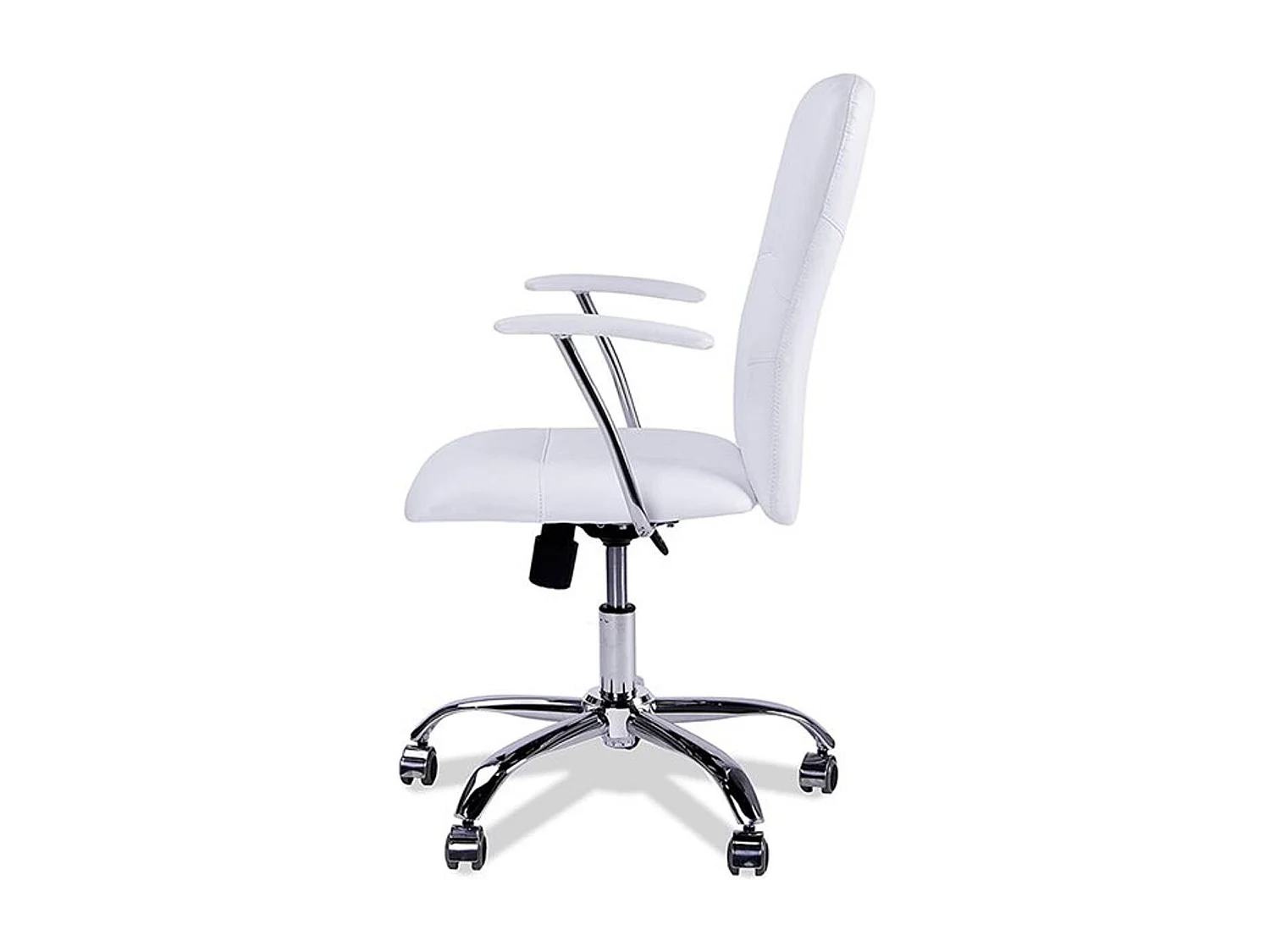 Chaise de bureau en similicuir blanc