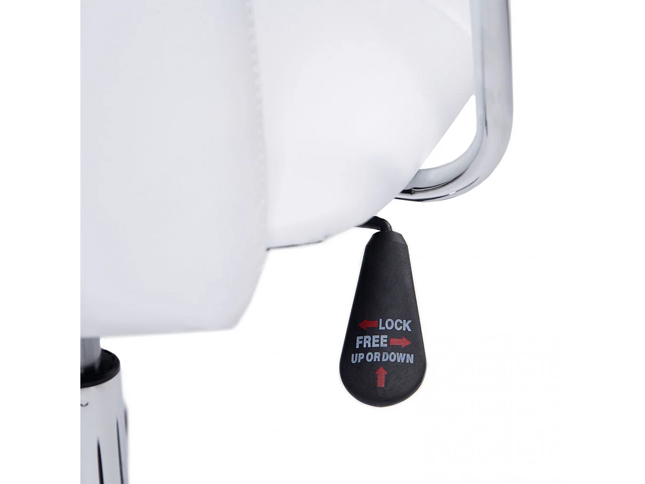 Chaise de bureau en similicuir blanc