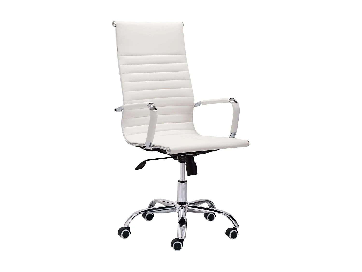 Silla Oficina Estudio Jou Blanca con Ruedas y Regulable 64x116x64 cm