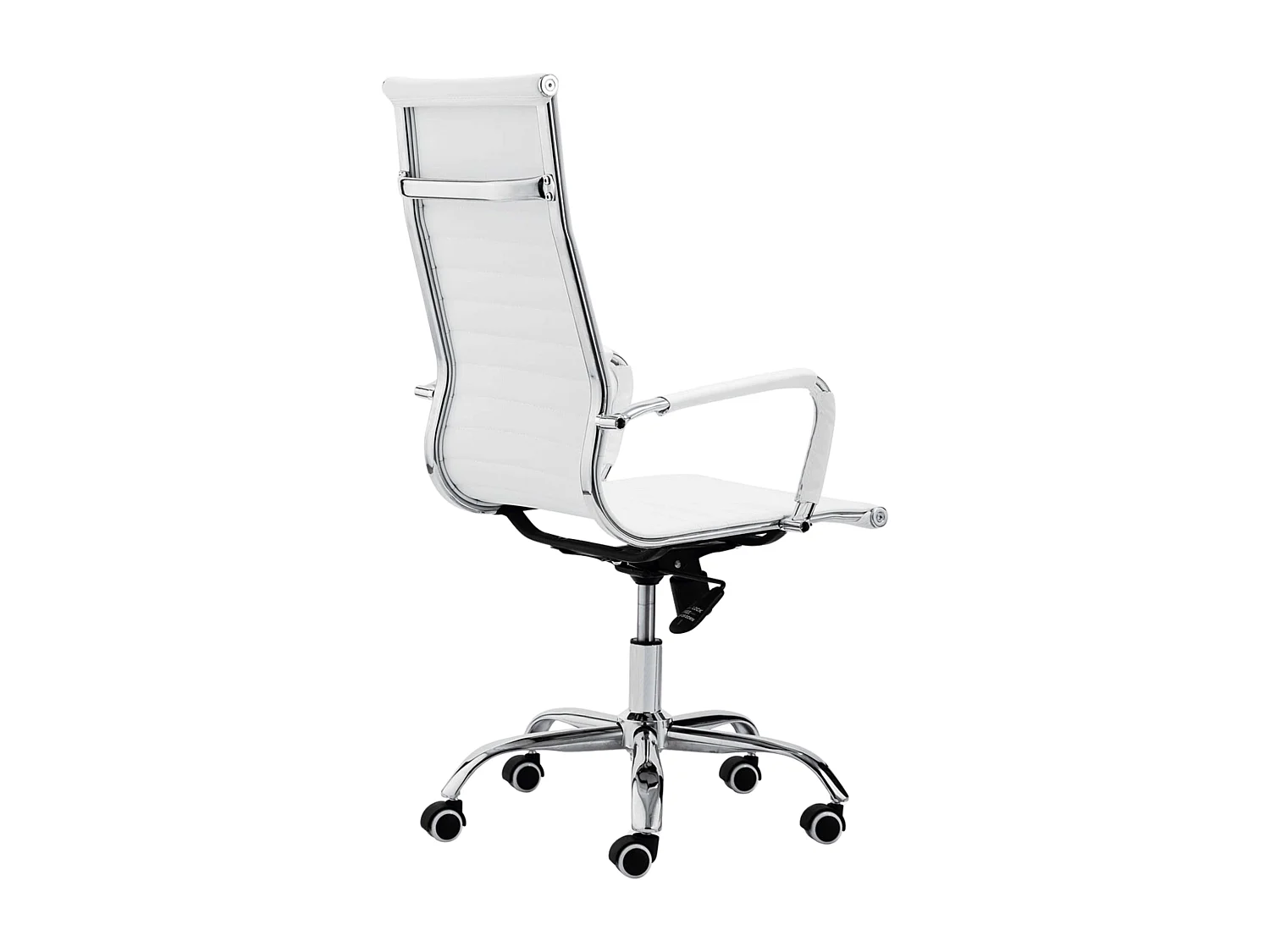 Silla Oficina Estudio Jou Blanca con Ruedas y Regulable 64x116x64 cm