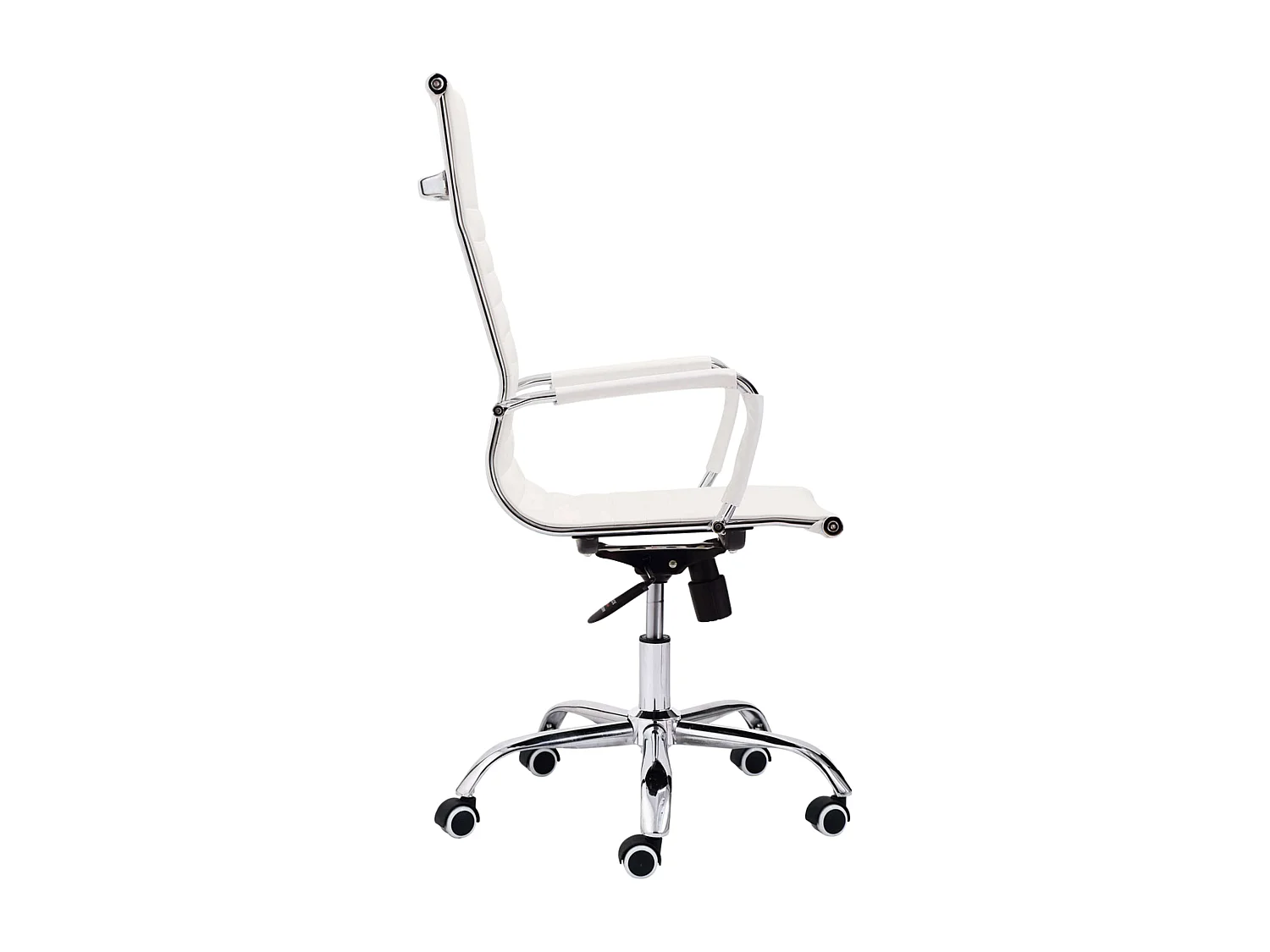 Silla Oficina Estudio Jou Blanca con Ruedas y Regulable 64x116x64 cm