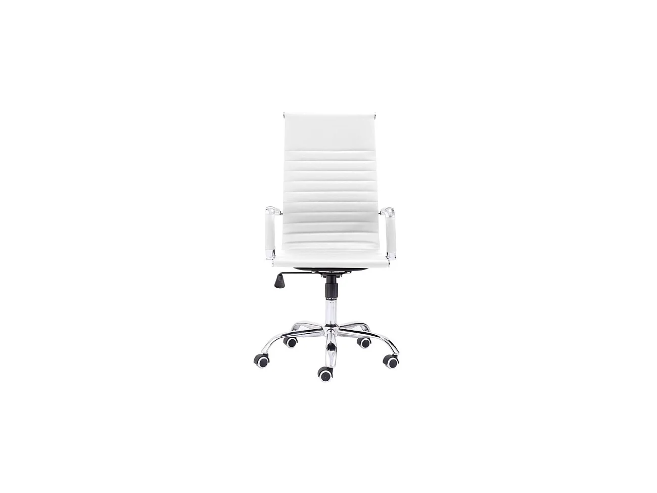 Silla de oficina ergonómica en blanco 106-116x64 cm Letter Símil Piel Blanco