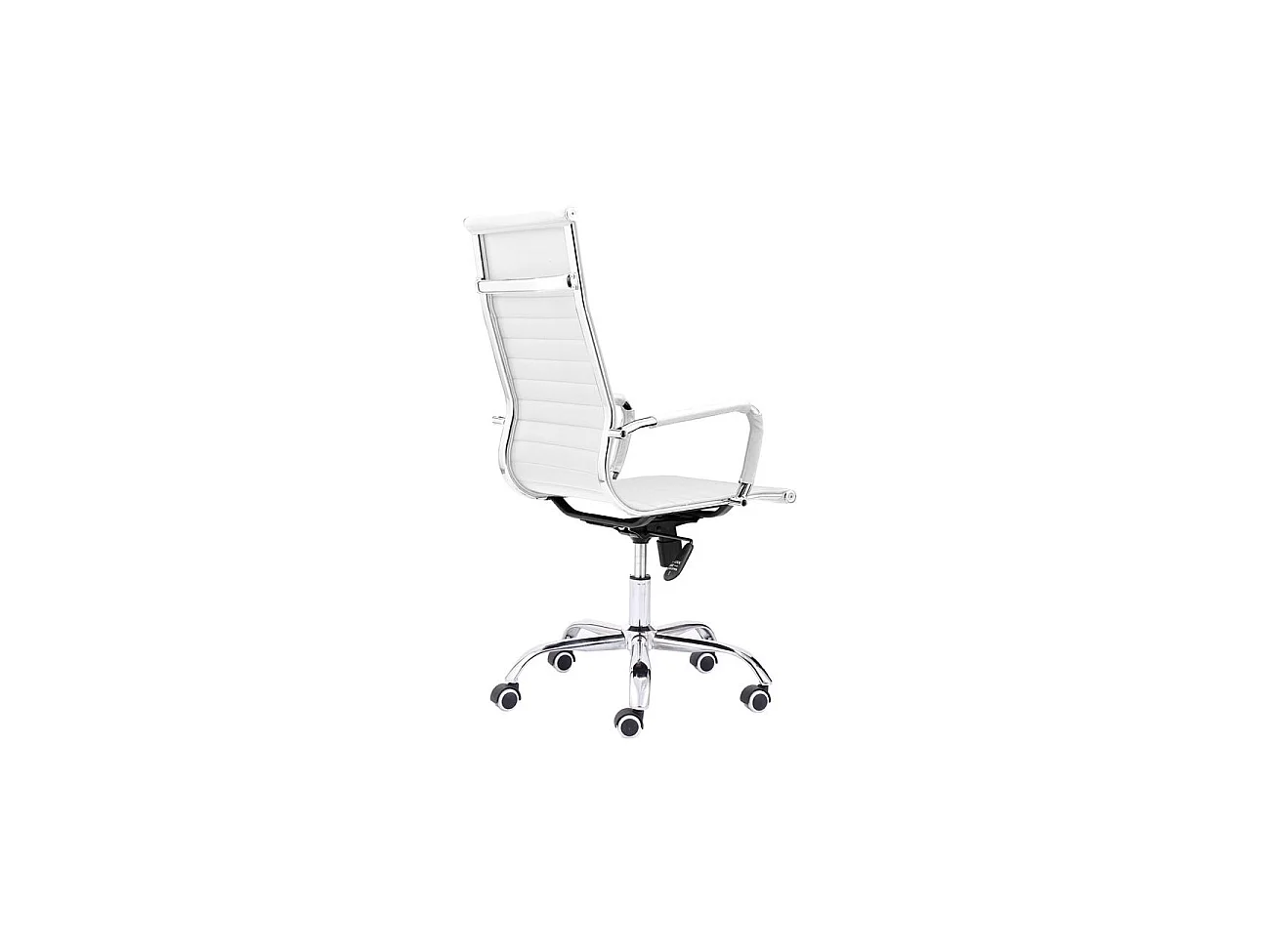 Silla de oficina ergonómica en blanco 106-116x64 cm Letter Símil Piel Blanco