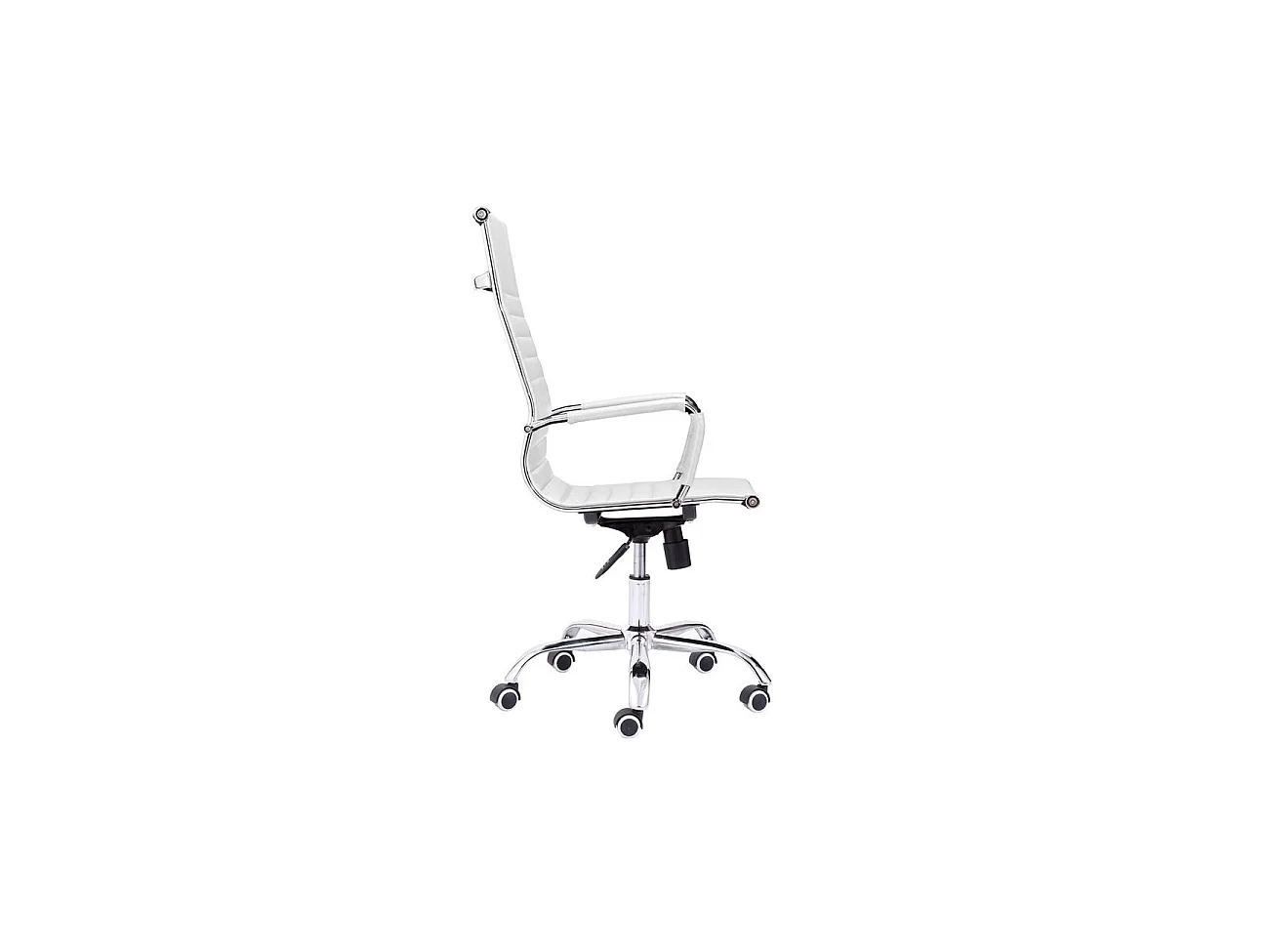 Silla de oficina ergonómica en blanco 106-116x64 cm Letter Símil Piel Blanco