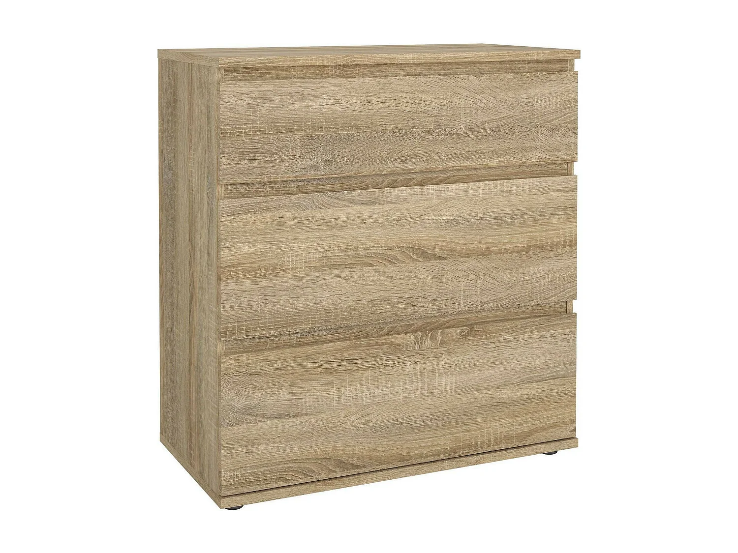 Commode Droman, Commode polyvalente, Commode de chambre, Meuble avec tiroirs, 77x40 h84 cm, Chêne