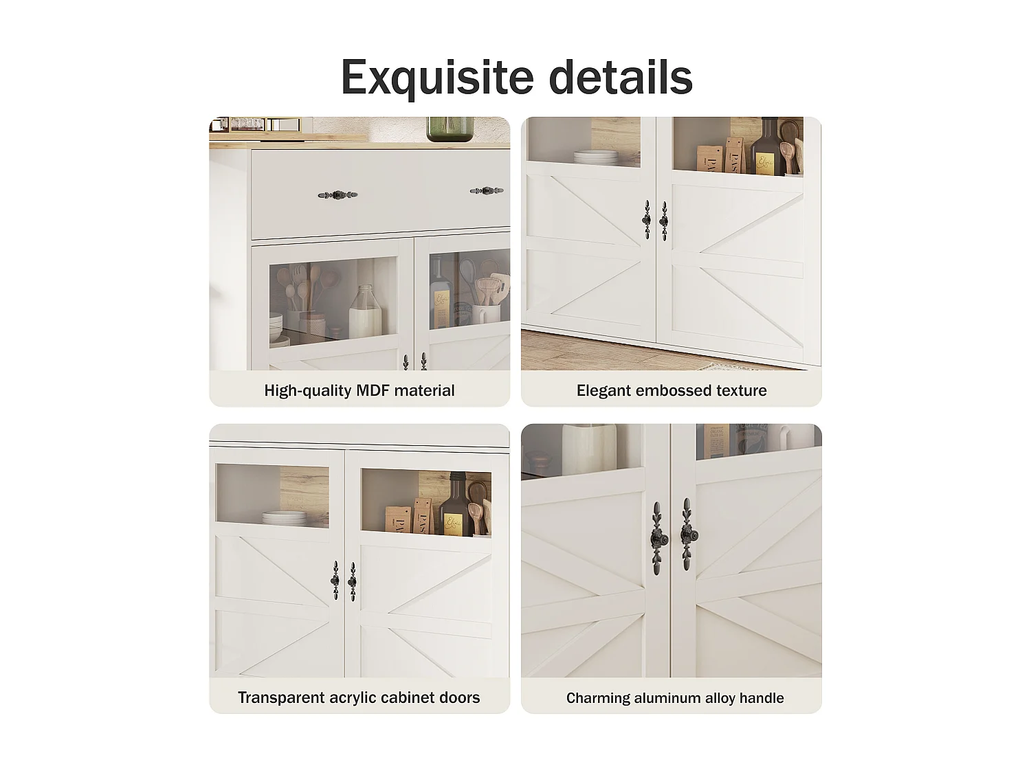Table de bar extensible 138x39x104 cm, rotation 360°, rangements intégrés, étagères réglables, MDF blanc