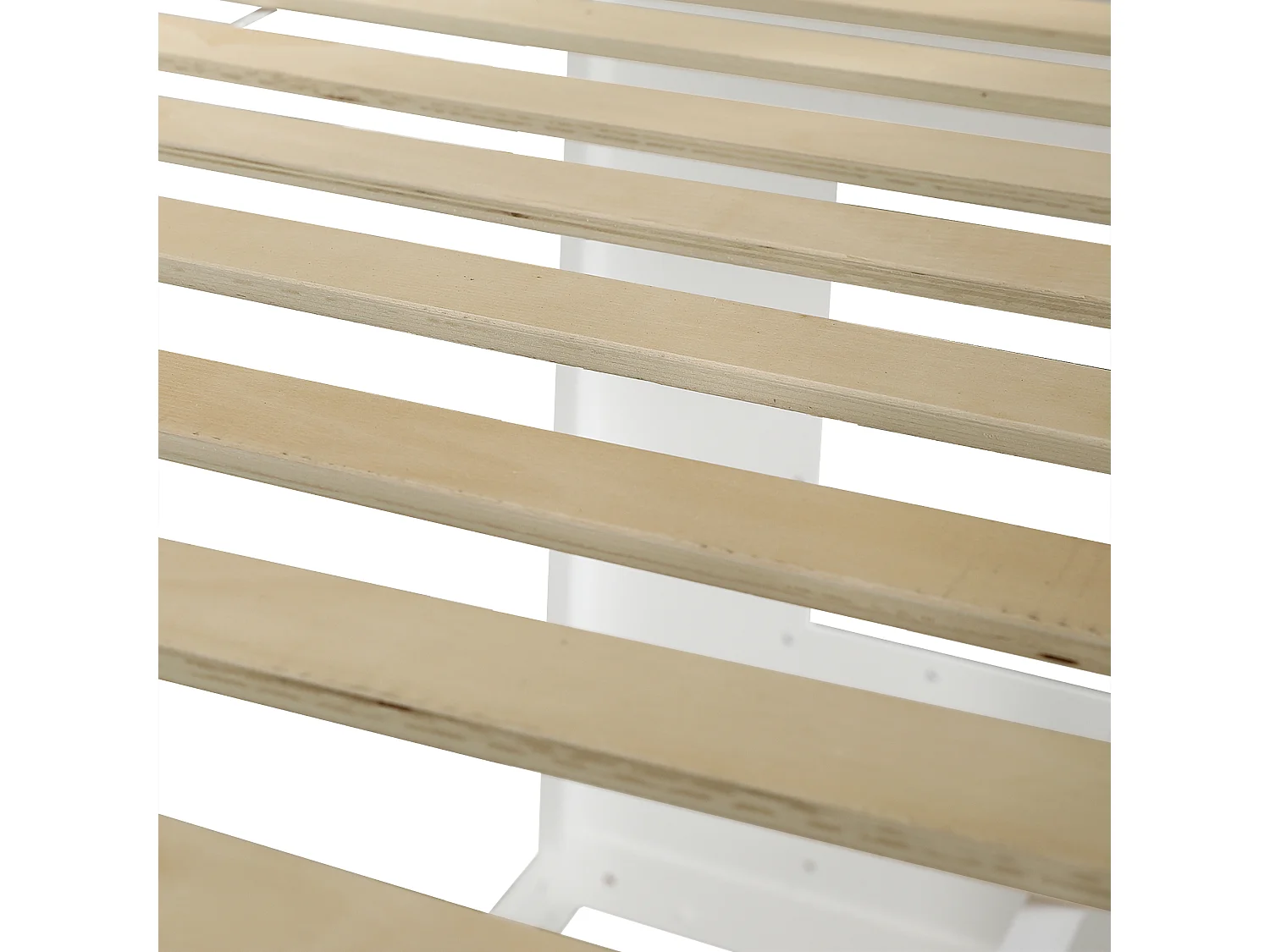 Letto per bambini 90x200 cm con scala, protezioni e finestre, con mensola, legno e MDF bianco (Senza materasso)