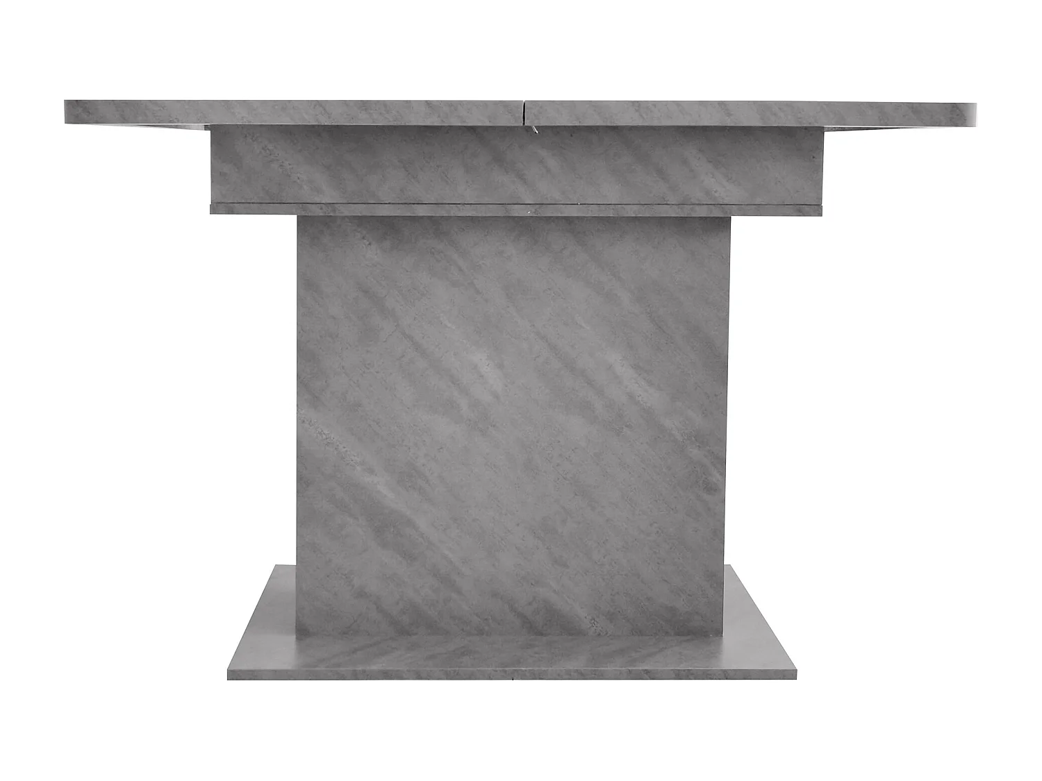 Table à manger extensible, rallonge, rangement, montage rapide, panneaux de particules gris