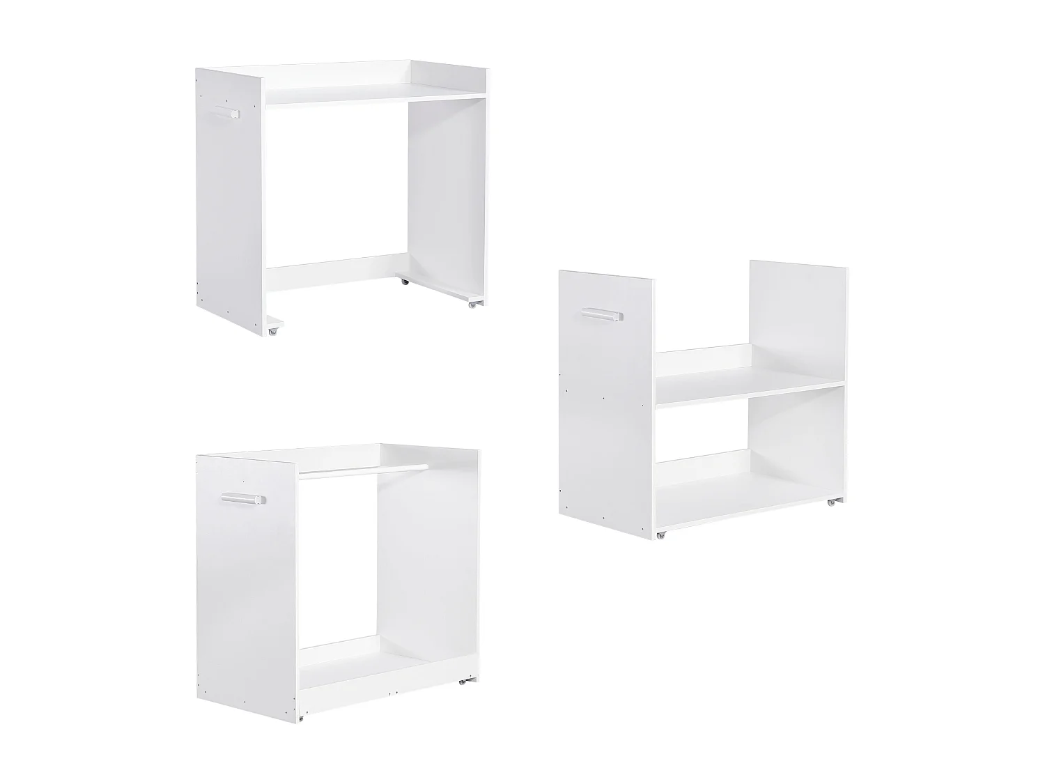 Stapelbed 90x200cm kinderbed minimalistisch ruimtebesparend met bureau hout slaapkamer wit (Zonder matras)