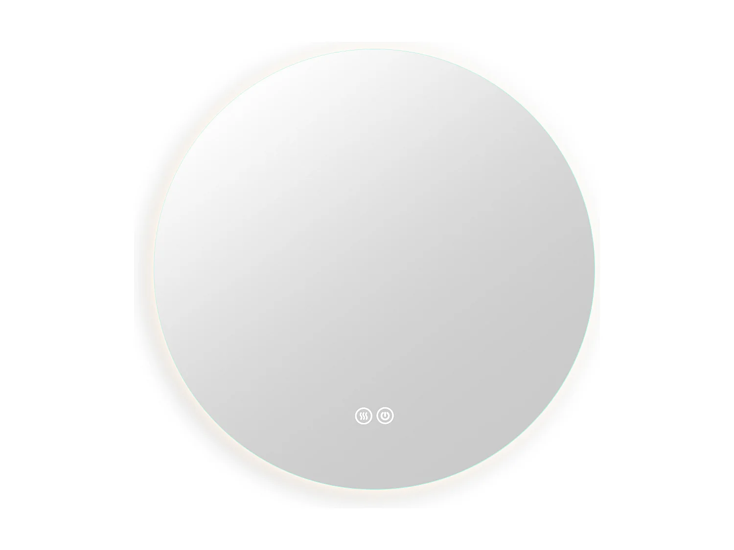 Espejo de baño con iluminación LED - 80 x 80 cm - Interruptor táctil - 3 colores de iluminación - Montaje en pared