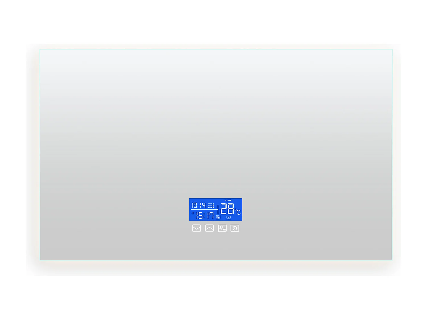 Espejo de baño con iluminación LED - 100 x 60 cm - 3 colores de luz - con indicador de temperatura