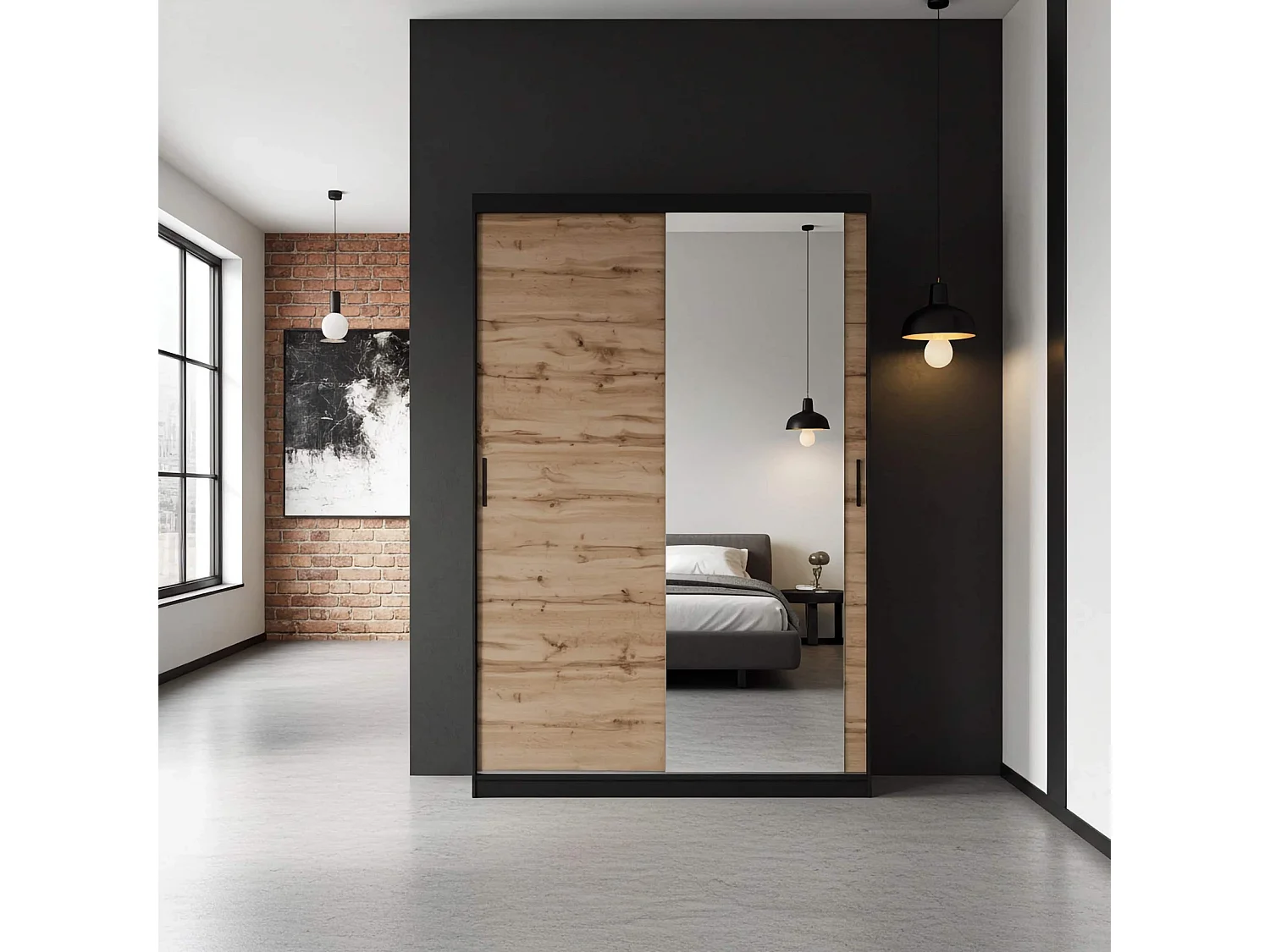 Armoire - 150 cm chêne wotan - Mirano