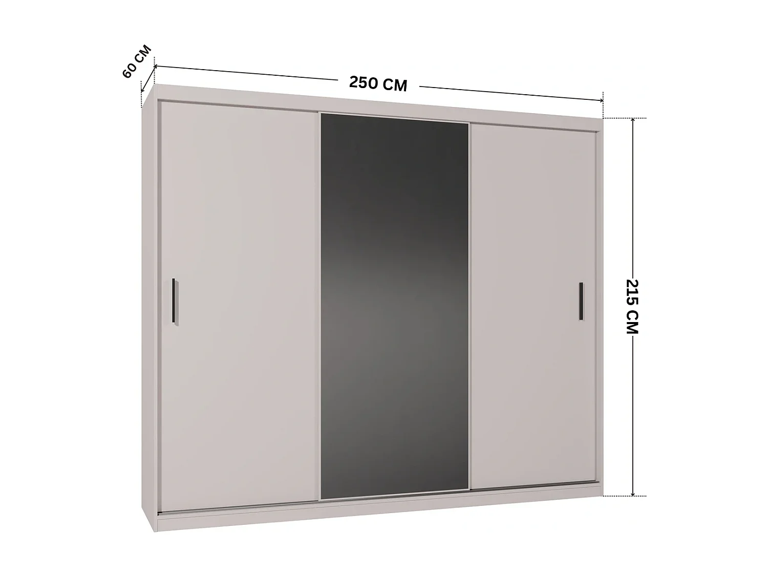 Kledingkast - 250 cm kasjmier - Mirano
