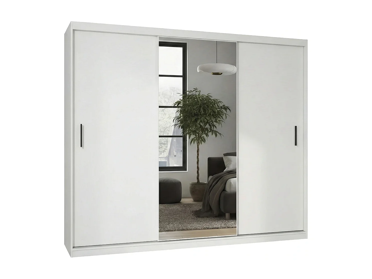 Kledingkast - 250 cm mat wit - Mirano