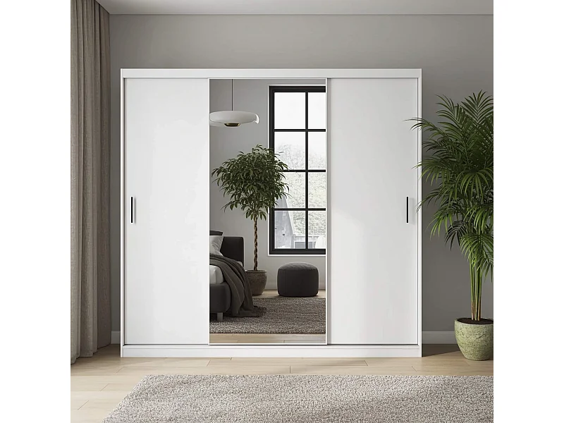 Kledingkast - 250 cm mat wit - Mirano