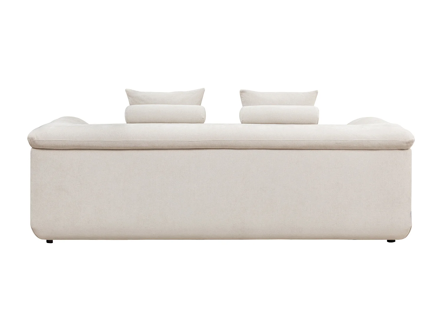 Canapé 3 places en tissu blanc cassé CAZOCHA
