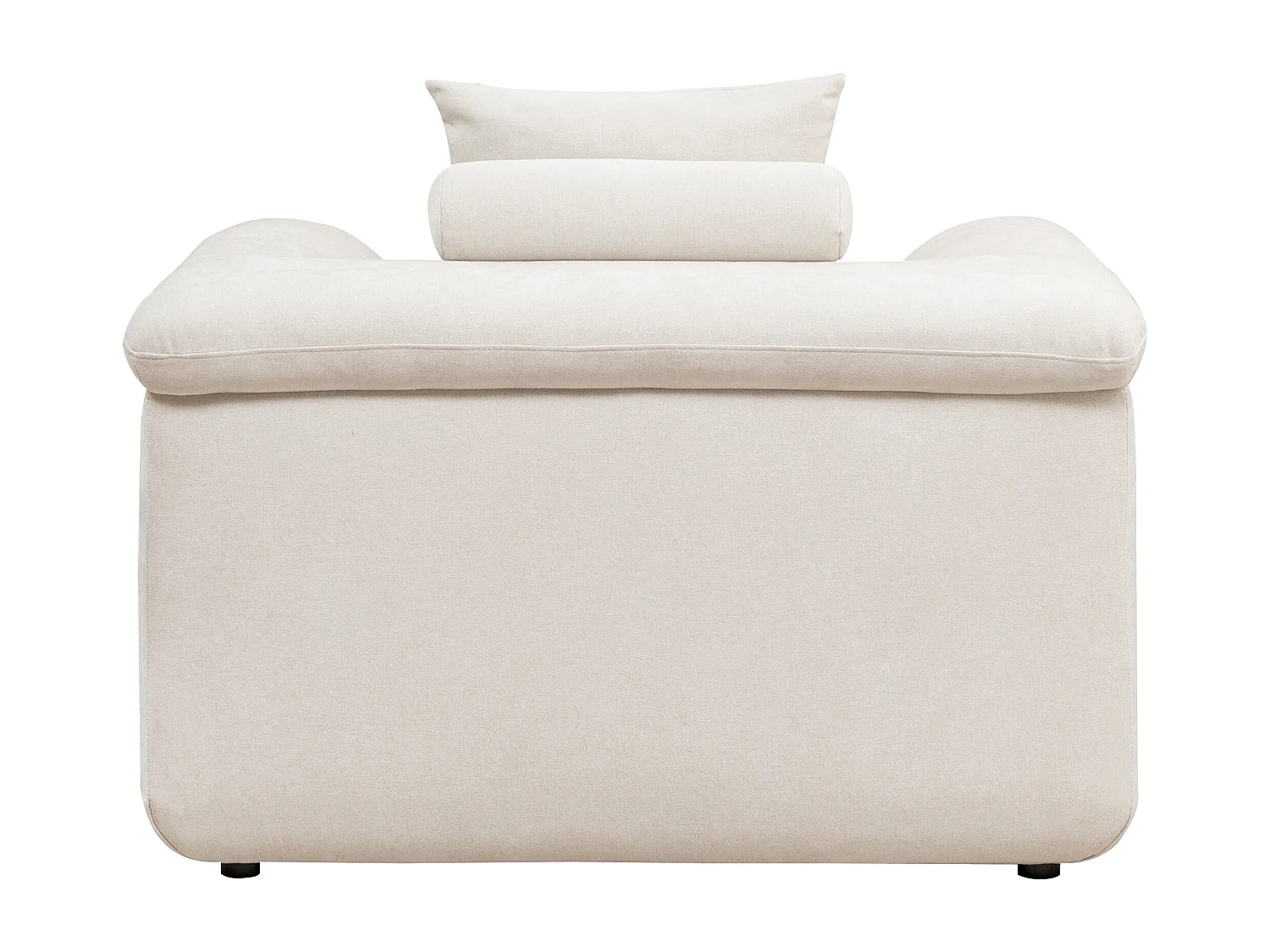Fauteuil en tissu blanc cassé CAZOCHA