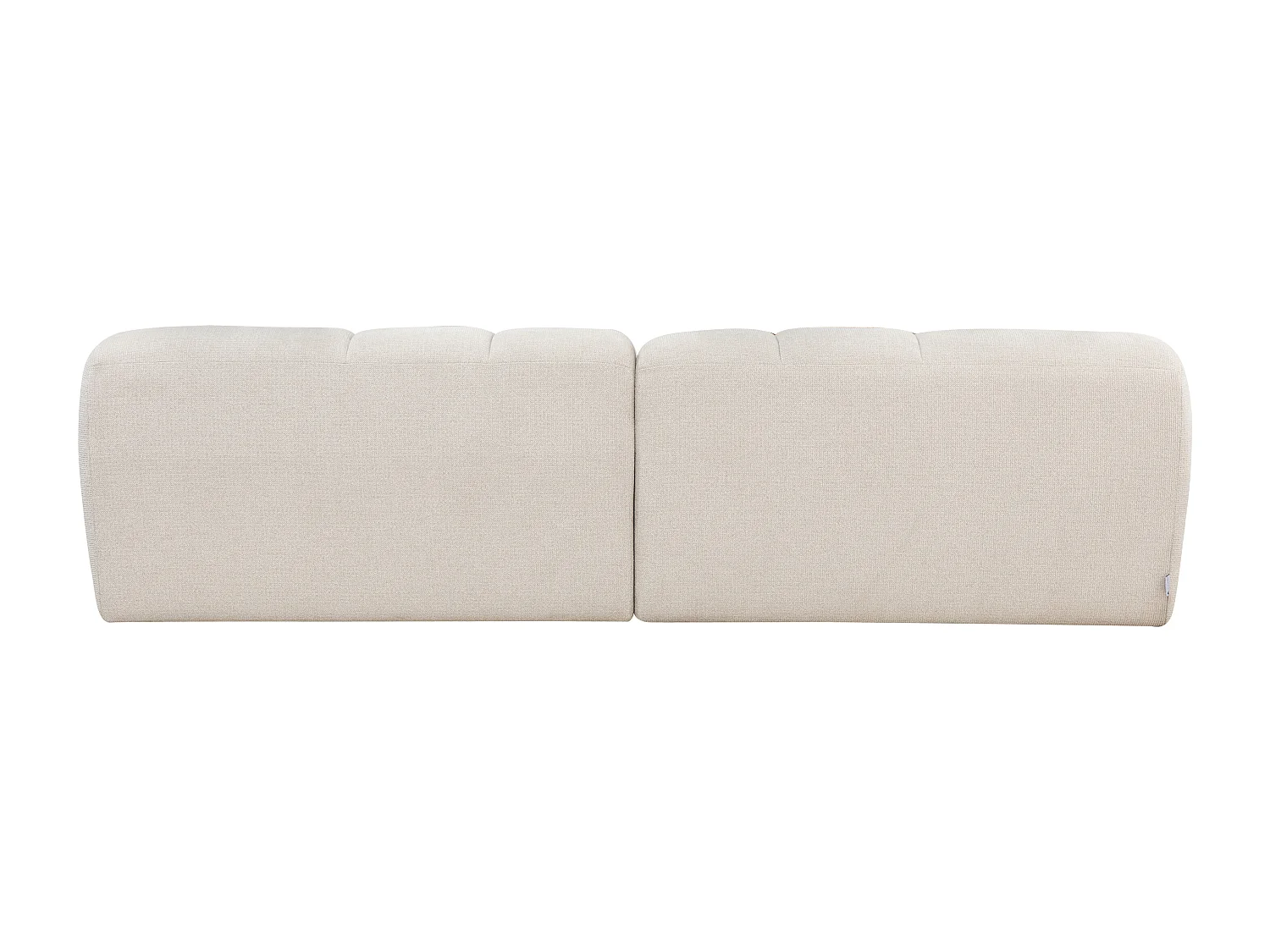 Canapé 4 places en tissu chenille beige ATUJU